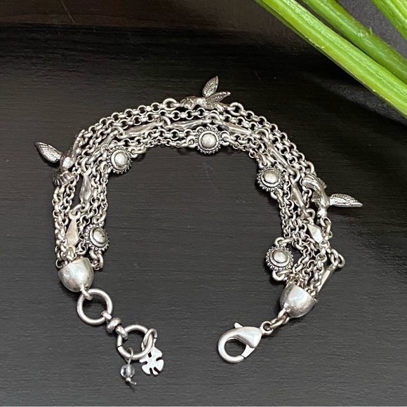 LUCKY BRAND Silver Hummingbird Multi Chain Bracelet - Picture 2 of 13